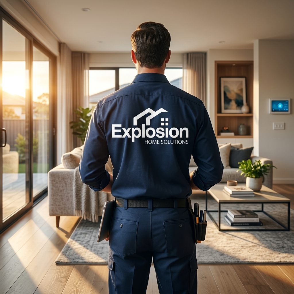 Explosion Home Solutions technician providing professional home services in Gaithersburg MD